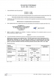 Declaration of performance for abrasion resistant and HSLA steel grades 01